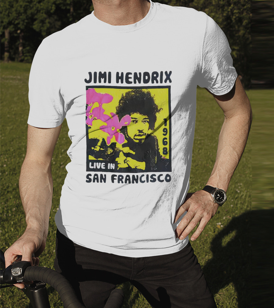 Jimi Hendrix Live In San Francisco 1968 T-Shirt