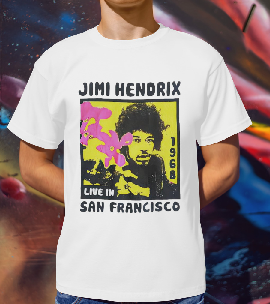Jimi Hendrix Live In San Francisco 1968 T-Shirt