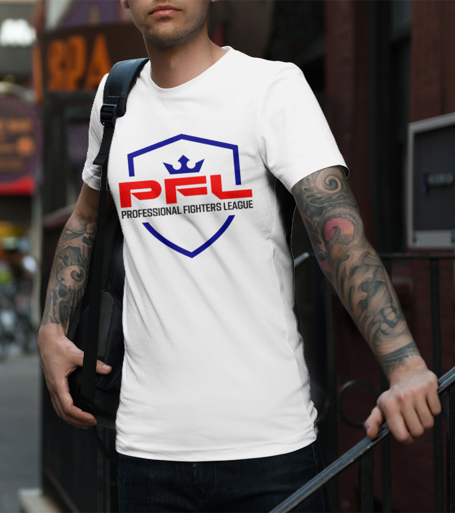 PFL Professional Fighters League Crest With Crown Emblem T-Shirt