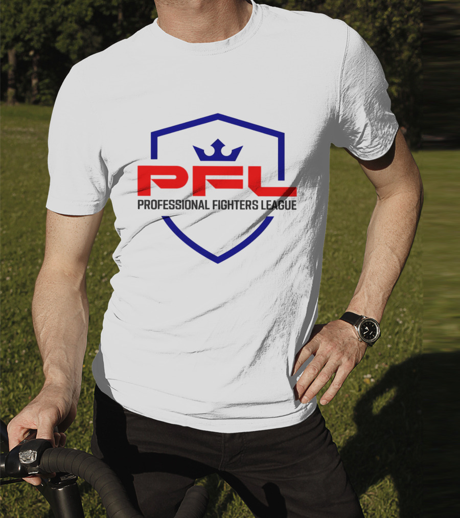 PFL Professional Fighters League Crest With Crown Emblem T-Shirt