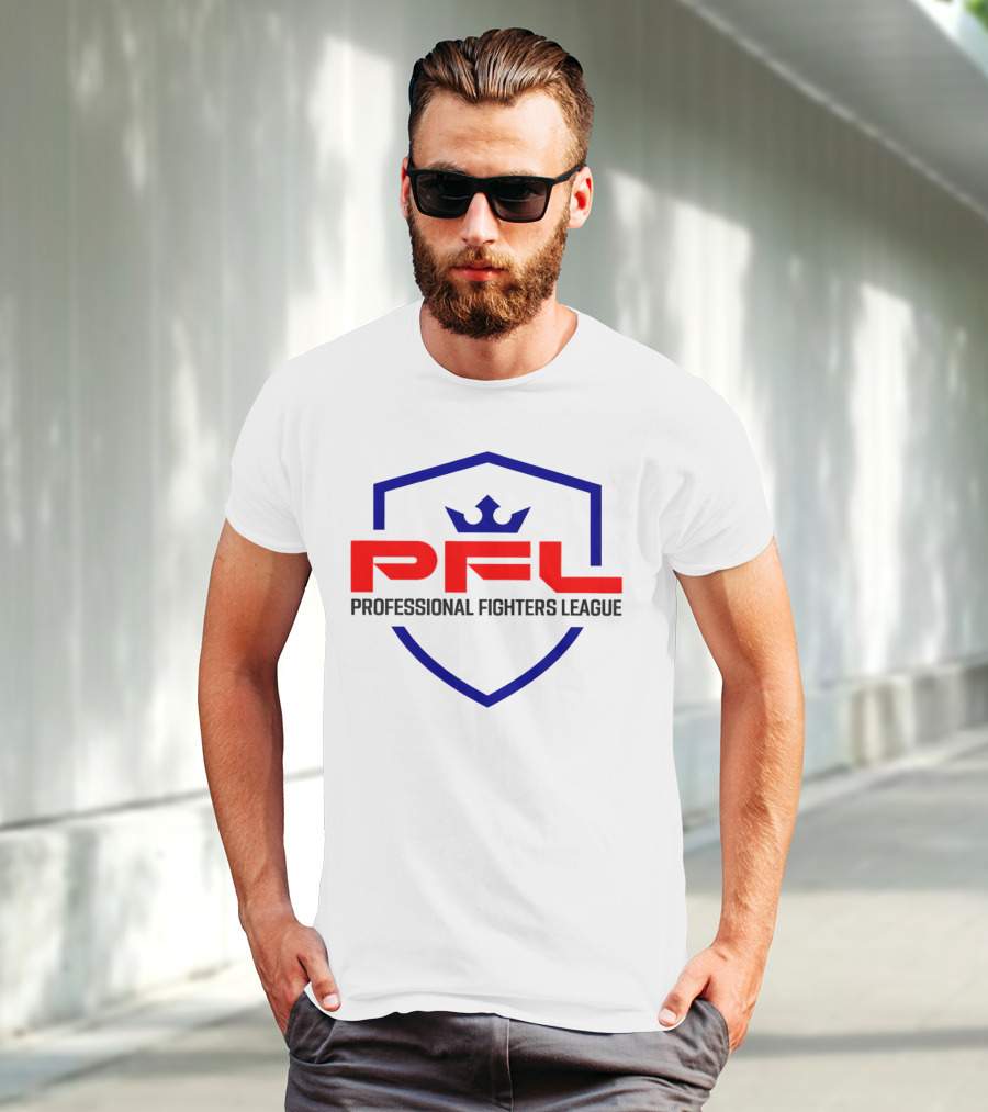 PFL Professional Fighters League Crest With Crown Emblem T-Shirt