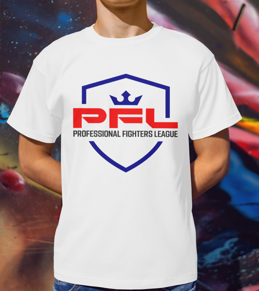 PFL Professional Fighters League Crest With Crown Emblem T-Shirt