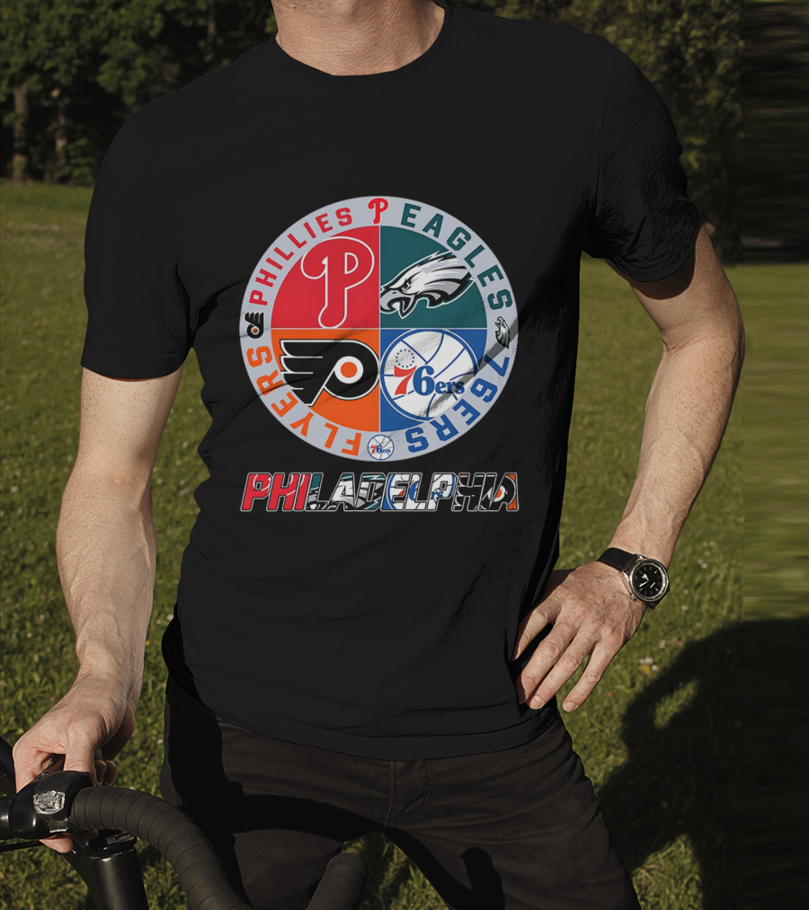 PHILADELPHIA Phillies Eagles 76ers Flyers T-Shirt