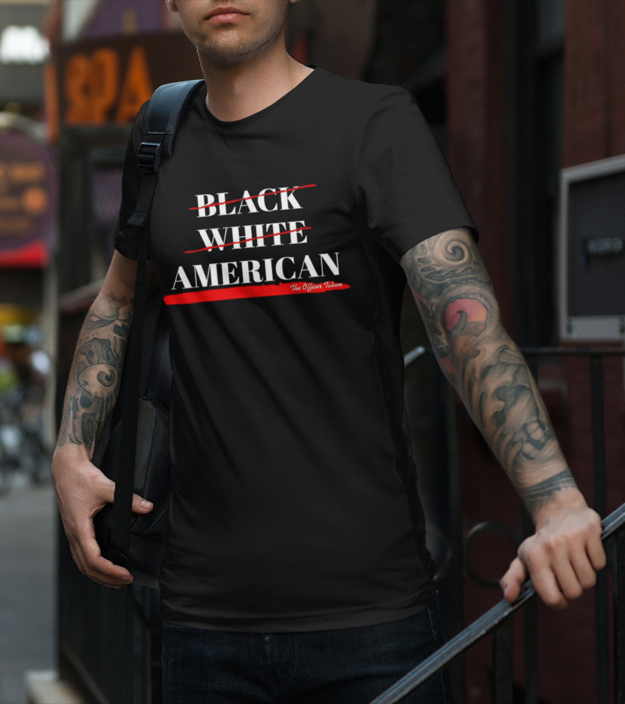 Black White American The Officer Tatum T-Shirt