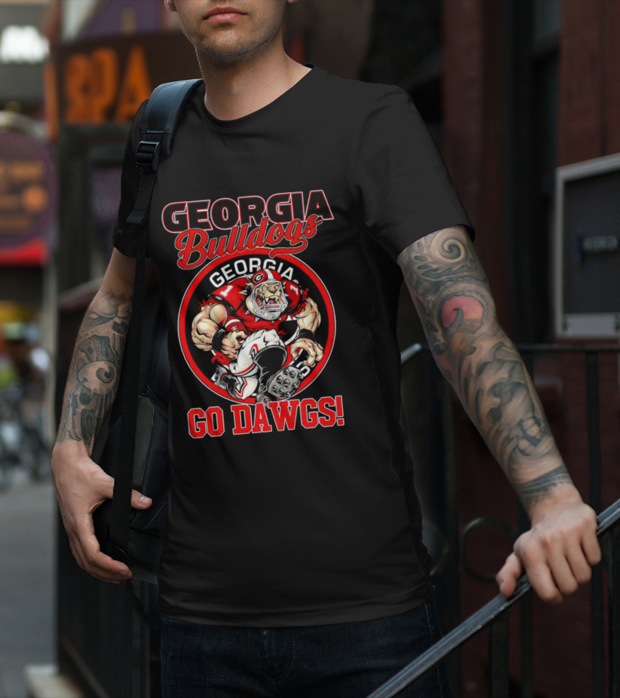 Georgia Bulldogs Go Dawgs Bulldog Mascot Georgia Football T-Shirt