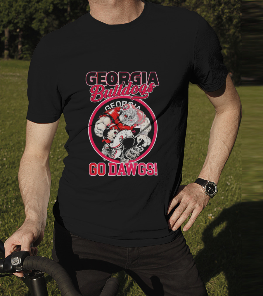 Georgia Bulldogs Go Dawgs UGA Aggressive Mascot T-Shirt