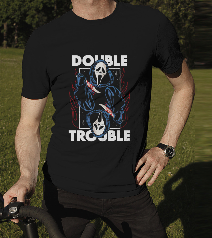 Double Trouble Ghostface Knife Reflection T-Shirt