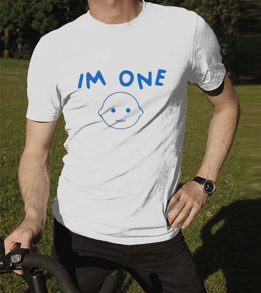 Sinjin Drowning I'm One Blue Smiley Face T-Shirt