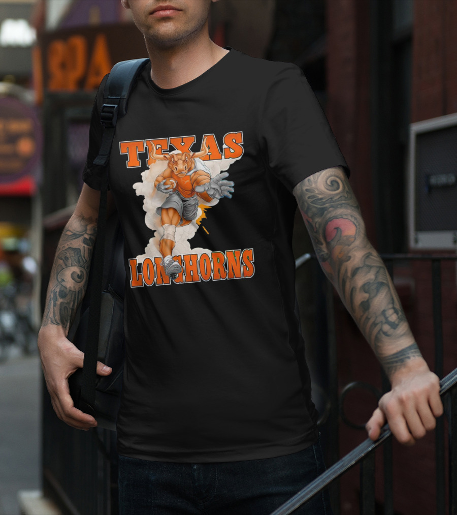 Texas Longhorns Mascot Charging Forward T-Shirt