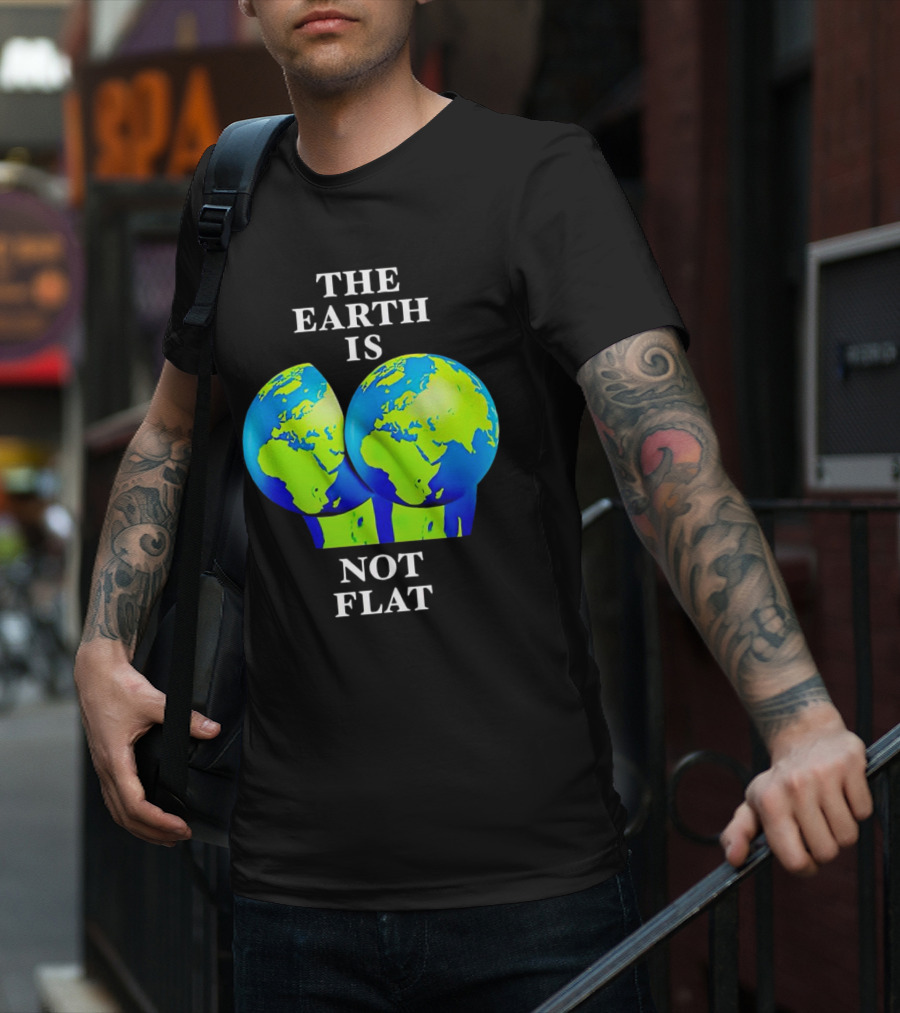 The Earth Is Not Flat Double Globe Visual T-Shirt