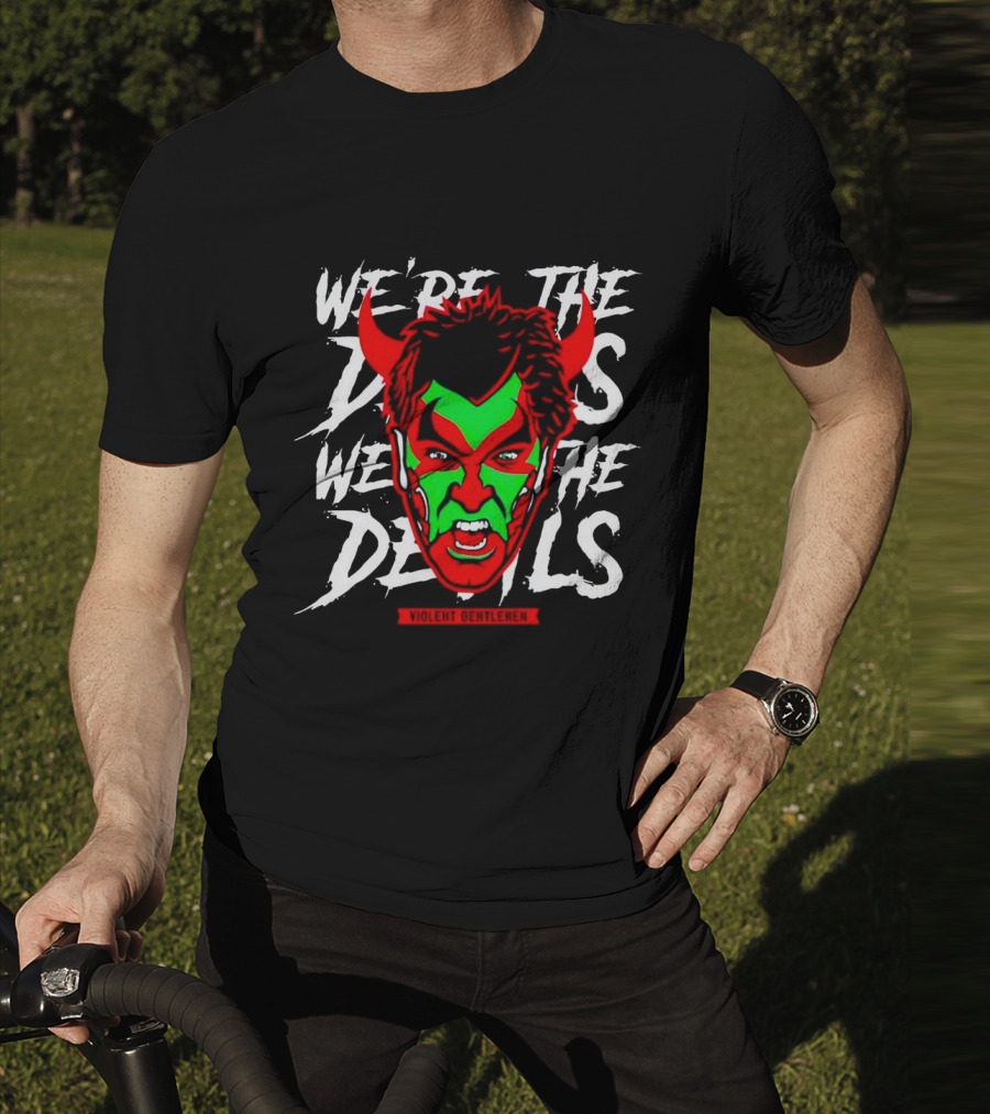 Violent Gentlemen We're The Devils Masked Face With Horns T-Shirt