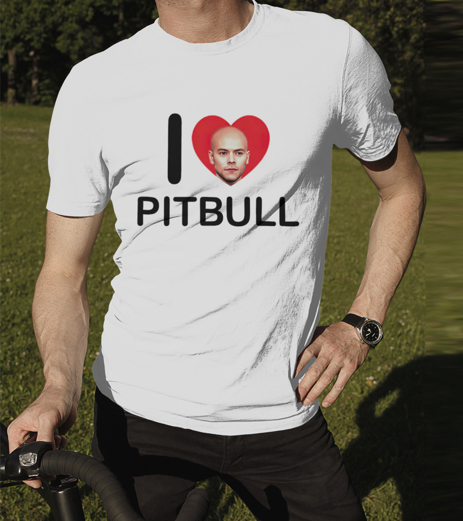 I Love Pitbull Baldrry T-Shirt