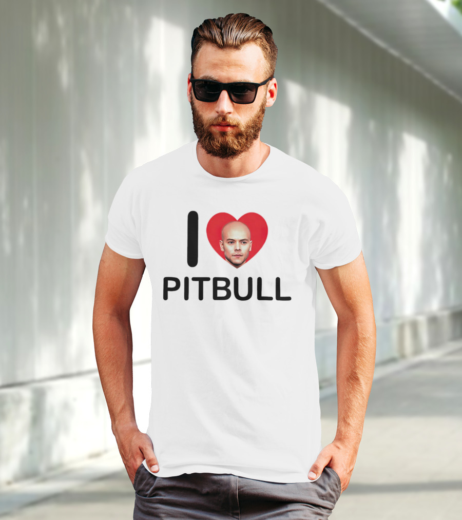 I Love Pitbull Baldrry T-Shirt