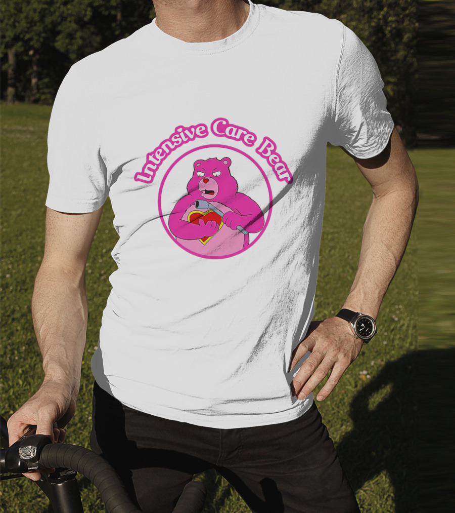 Intensive Care Bear With Heart And Pipe T-Shirt