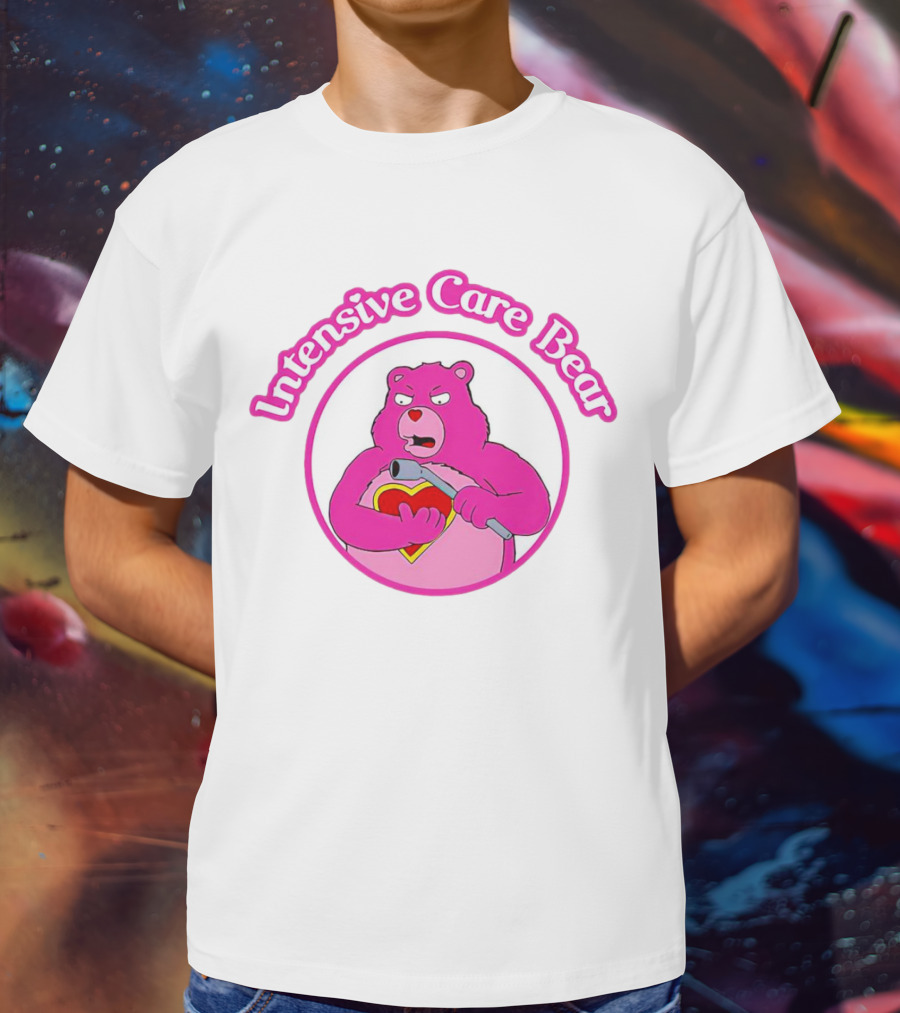 Intensive Care Bear With Heart And Pipe T-Shirt