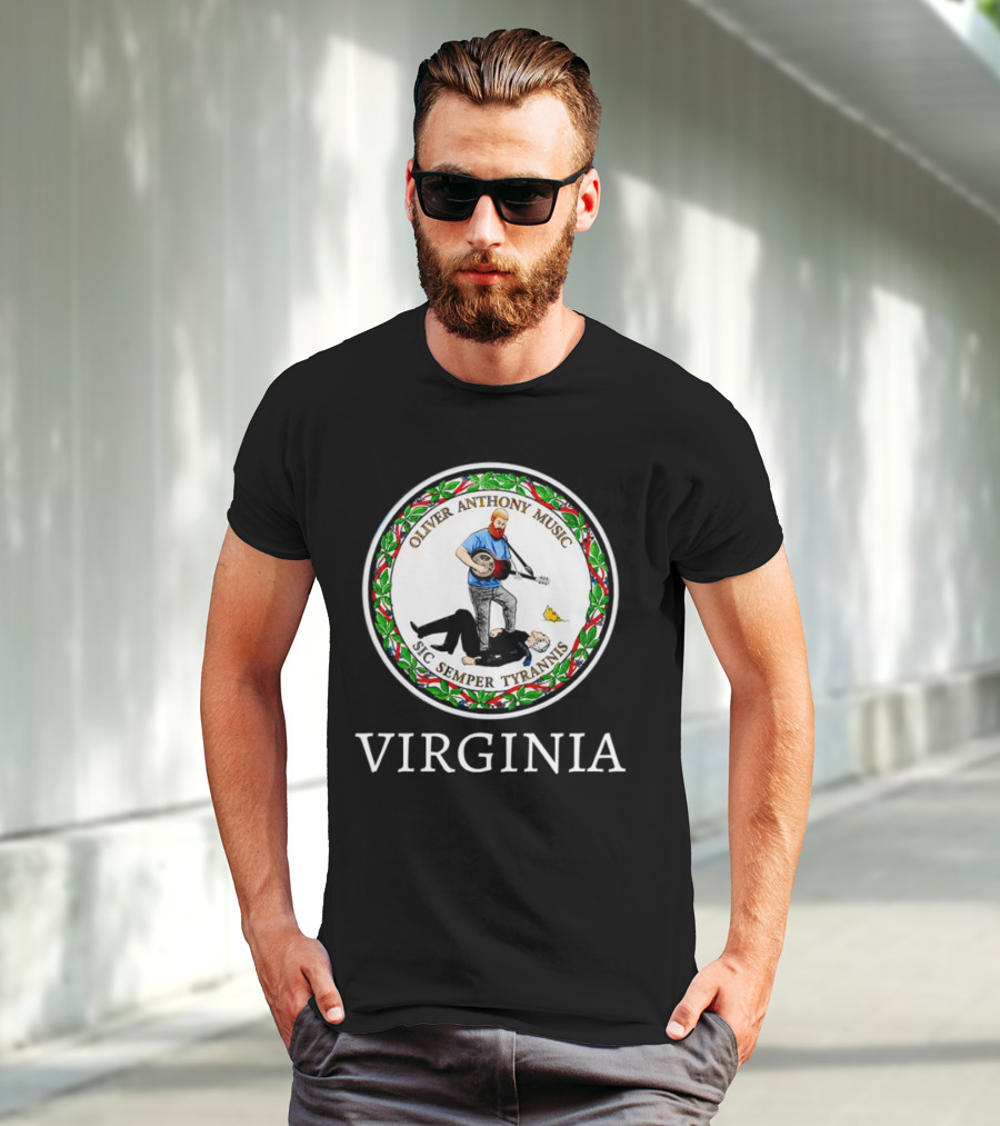 Oliver Anthony Music Sic Semper Tyrannis Virginia Seal T-Shirt