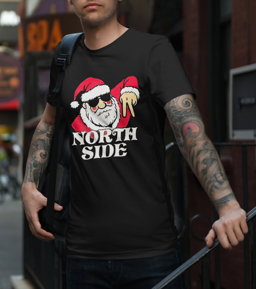 Santa Claus North Side Christmas Holiday T-Shirt