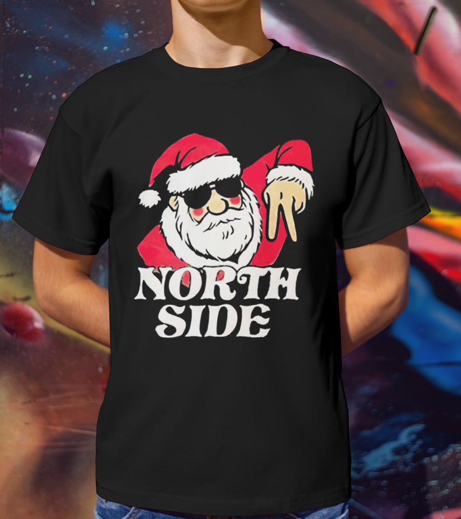 Santa Claus North Side Christmas Holiday T-Shirt