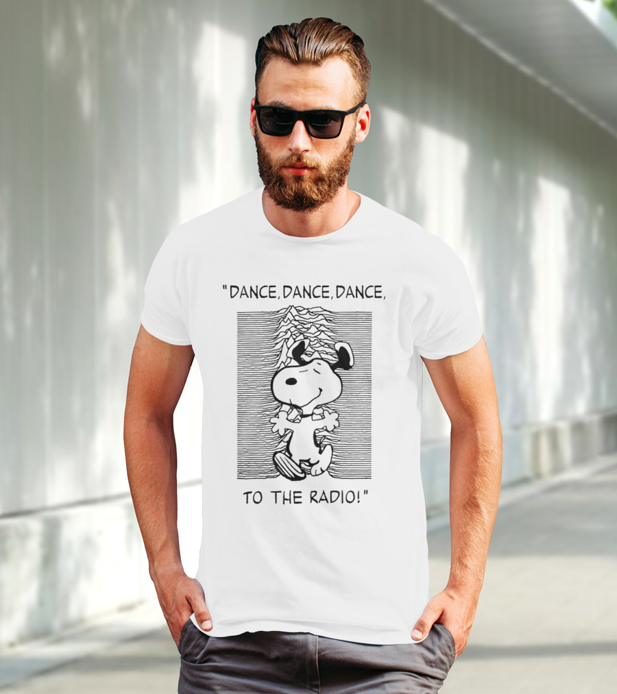 Snoopy Dance Dance Dance To The Radio Joy Division T-Shirt