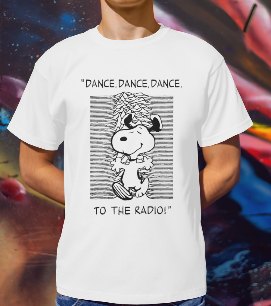 Snoopy Dance Dance Dance To The Radio Joy Division T-Shirt