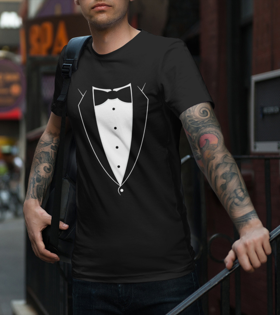 Bow Tie Tuxedo Suit Formal Attire T-Shirt