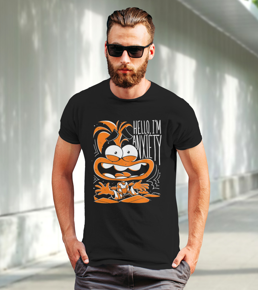 Hello I'm Anxiety Character Comic Visual T-Shirt