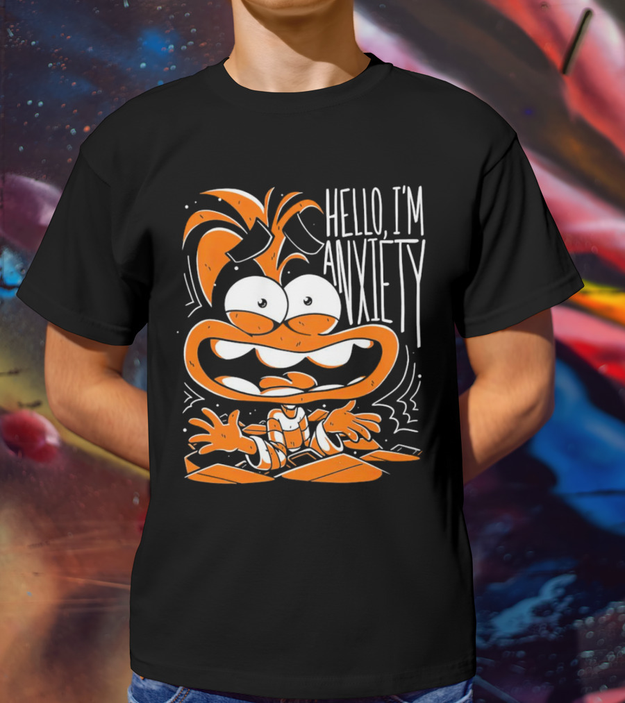 Hello I'm Anxiety Character Comic Visual T-Shirt