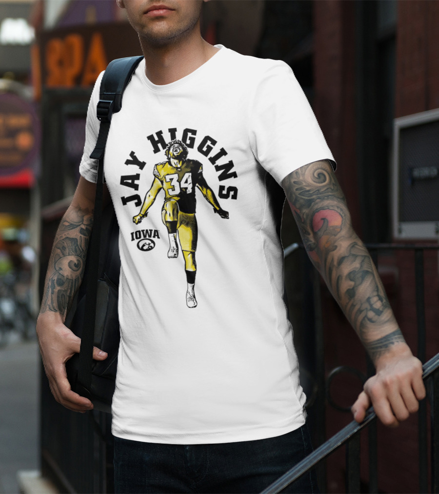 Jay Higgins Iowa Hawkeyes Football 34 Player T-Shirt
