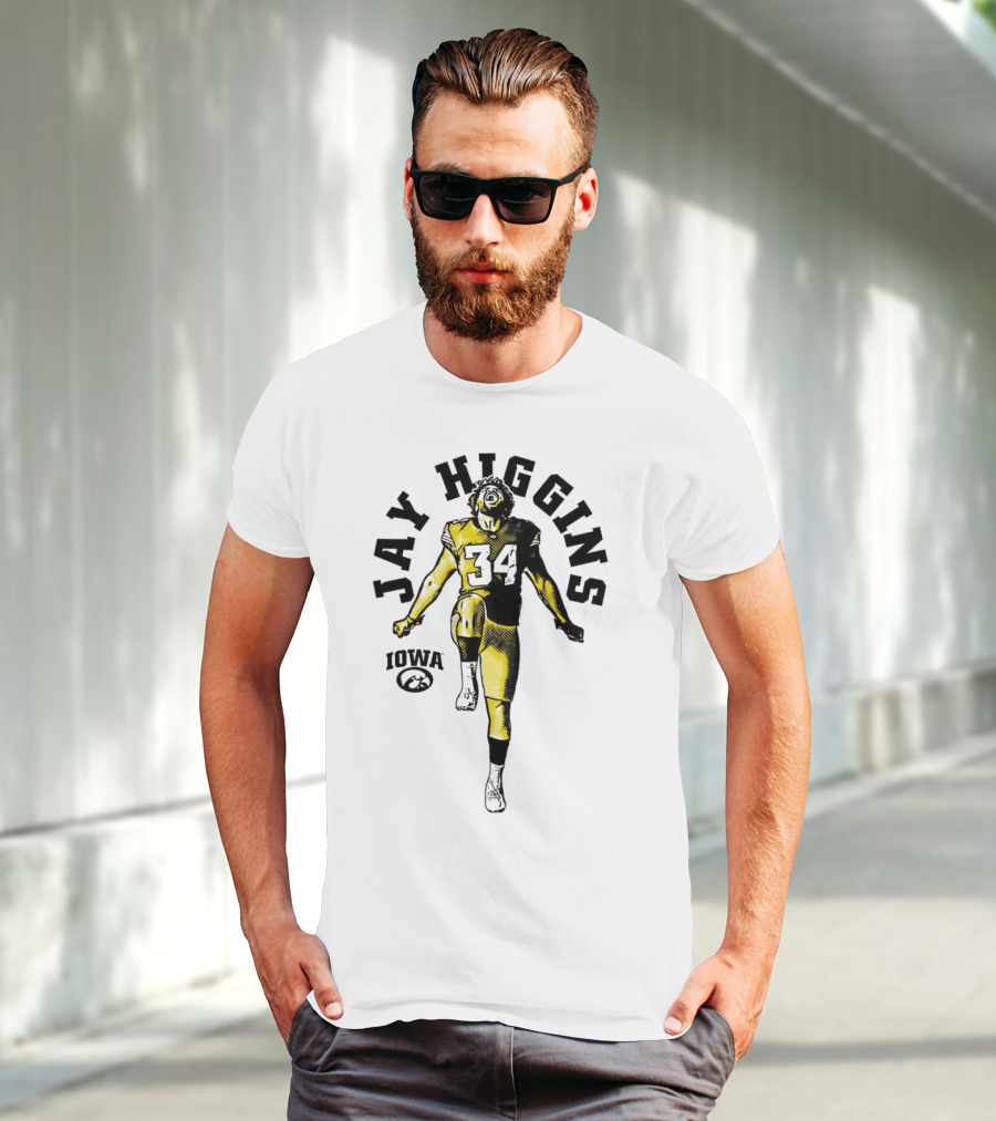 Jay Higgins Iowa Hawkeyes Football 34 Player T-Shirt