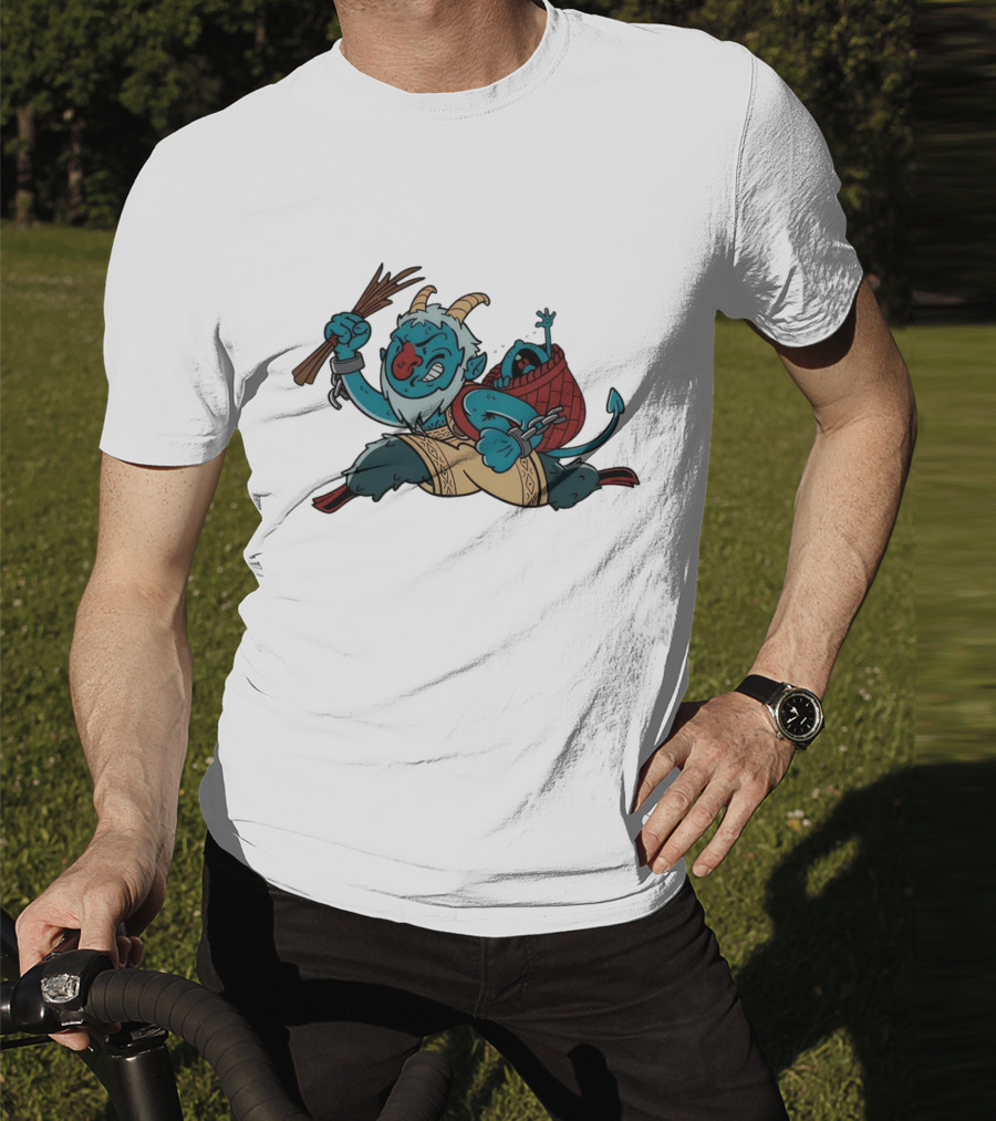 Krampoly Rich Uncle Pennybags Krampus Mashup Character T-Shirt