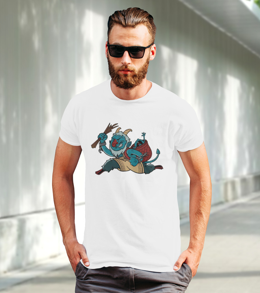 Krampoly Rich Uncle Pennybags Krampus Mashup Character T-Shirt
