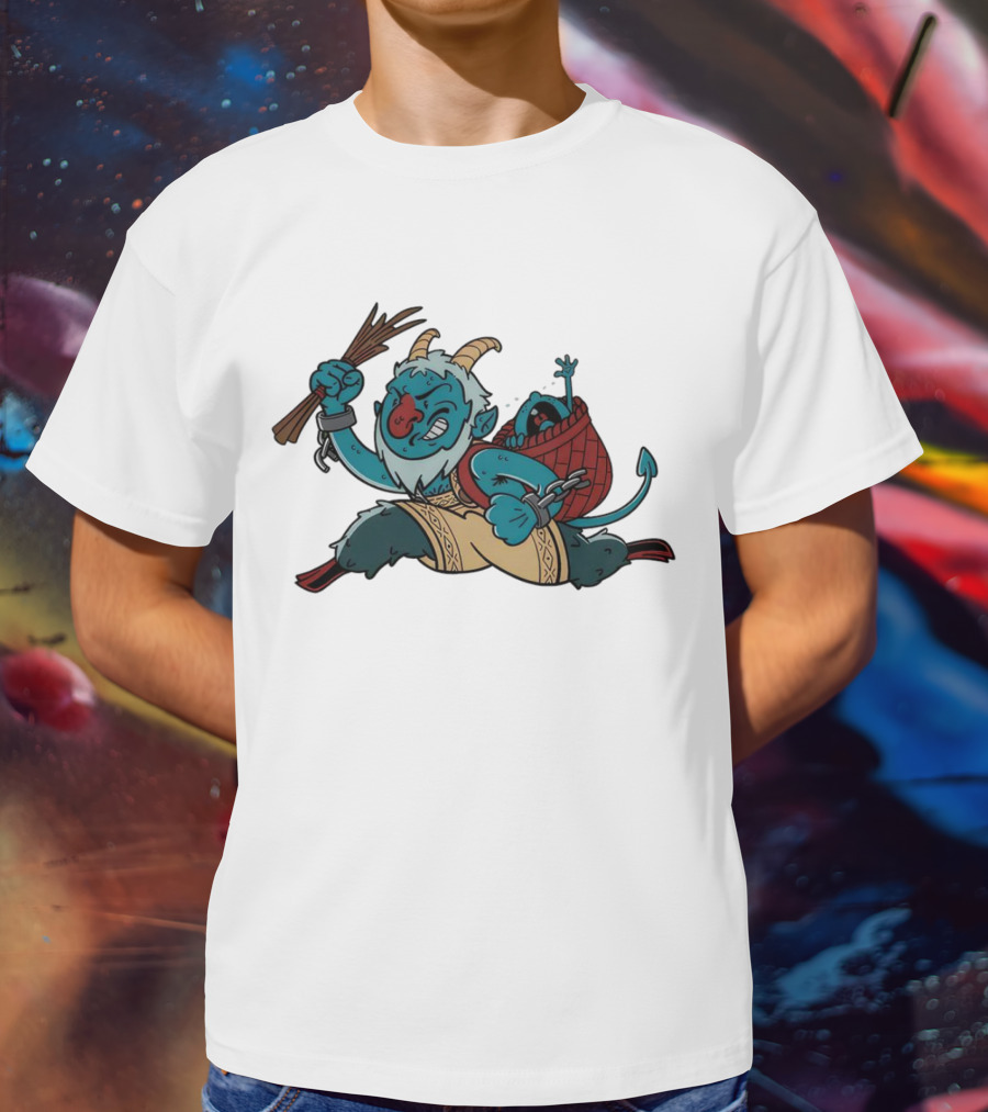 Krampoly Rich Uncle Pennybags Krampus Mashup Character T-Shirt