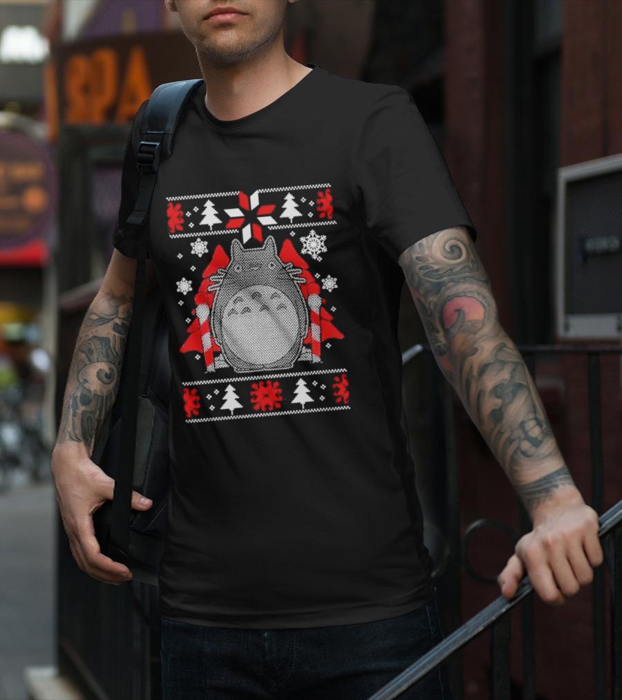 My Neighbor Totoro Studio Ghibli Festive Holiday T-Shirt