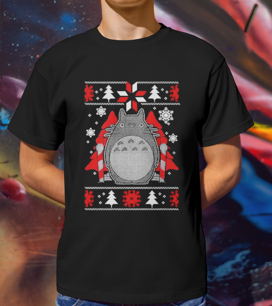 My Neighbor Totoro Studio Ghibli Festive Holiday T-Shirt