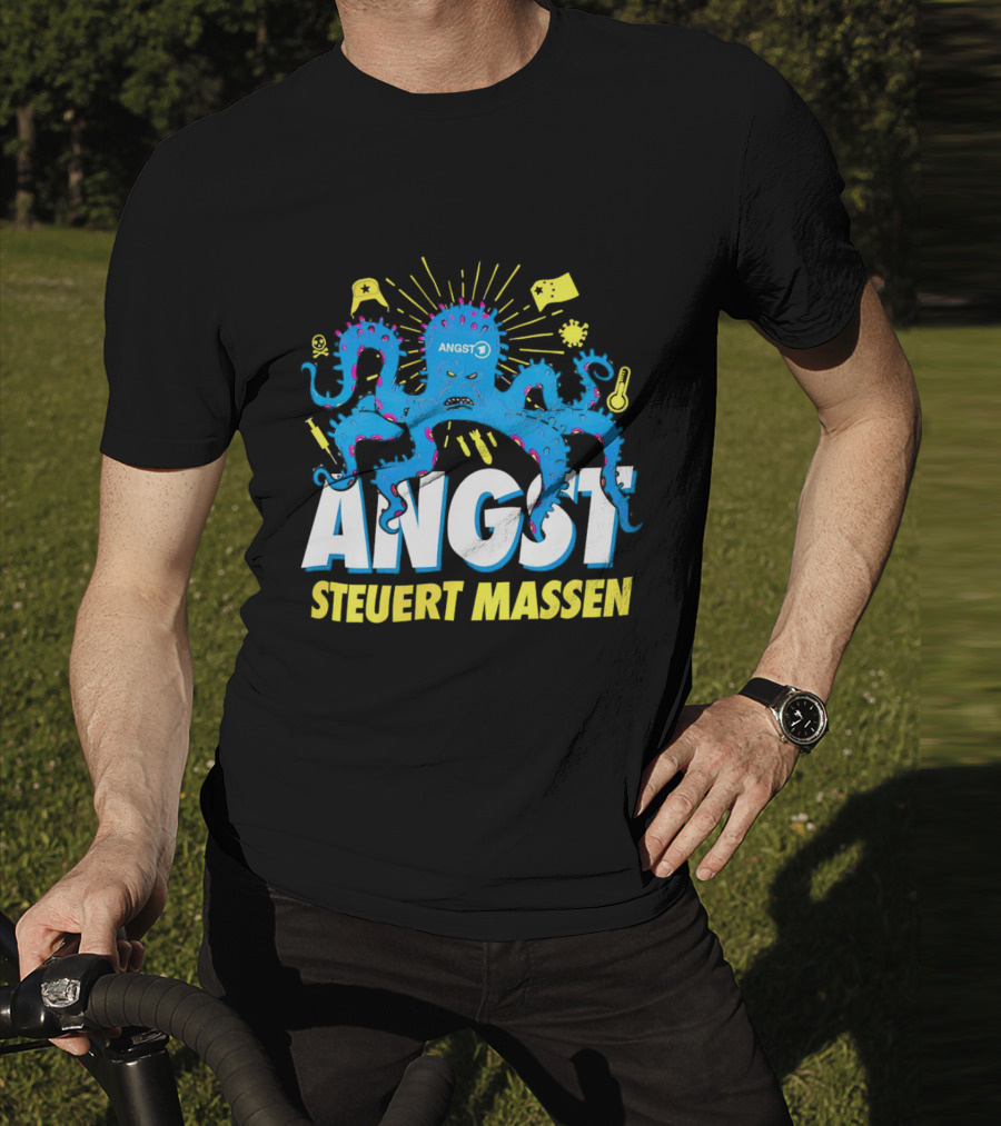 Angst Steuert Massen Octopus With Symbols And Expressions T-Shirt