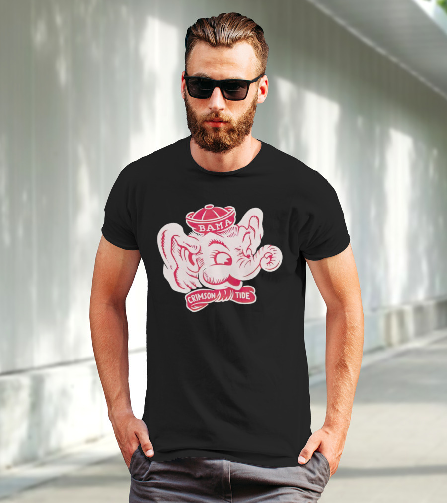 Bama Crimson Tide Elephant Mascot Football T-Shirt