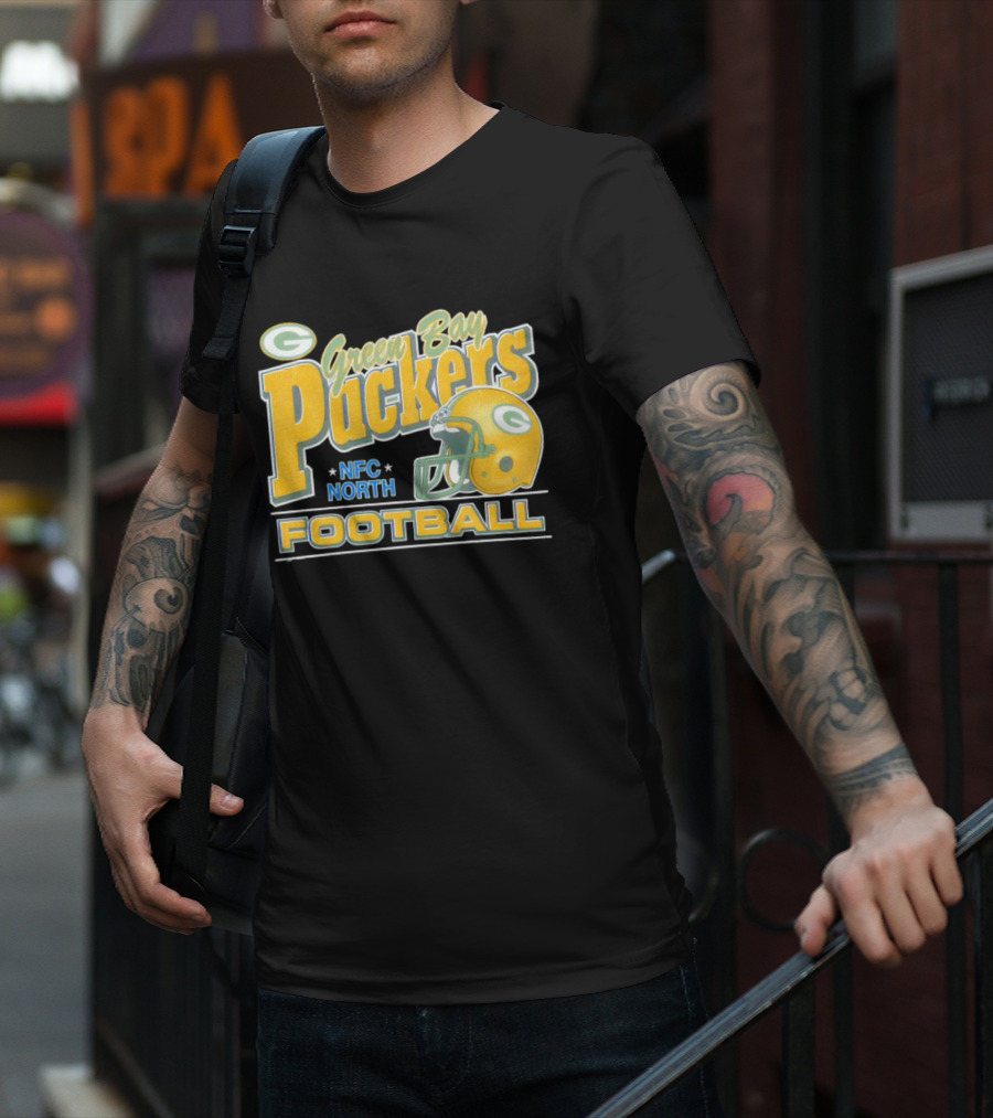 Green Bay Packers NFC North Football Helmet T-Shirt