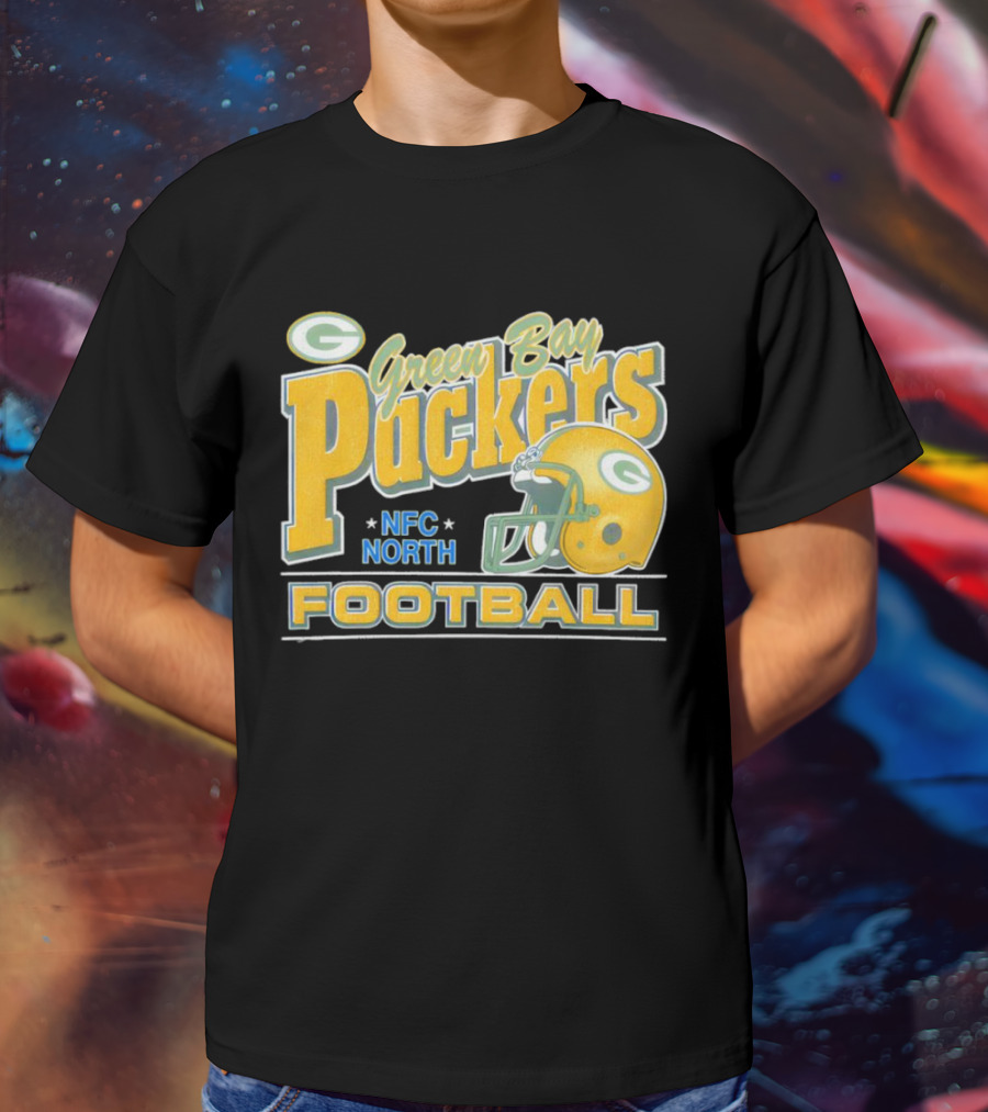 Green Bay Packers NFC North Football Helmet T-Shirt