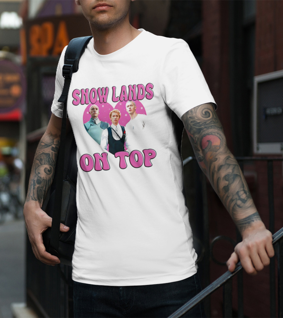 Snow Lands On Top Pink Heart Trio T-Shirt