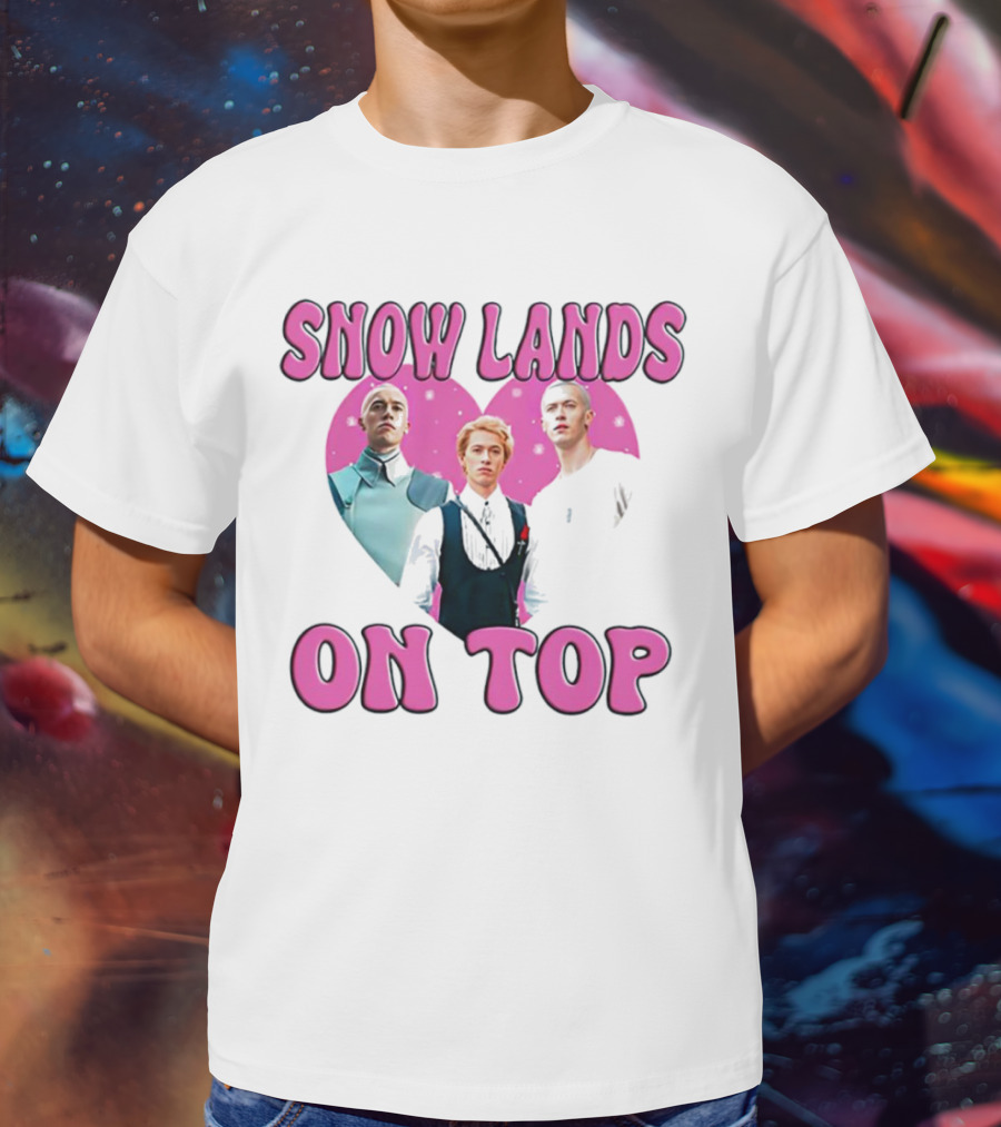 Snow Lands On Top Pink Heart Trio T-Shirt