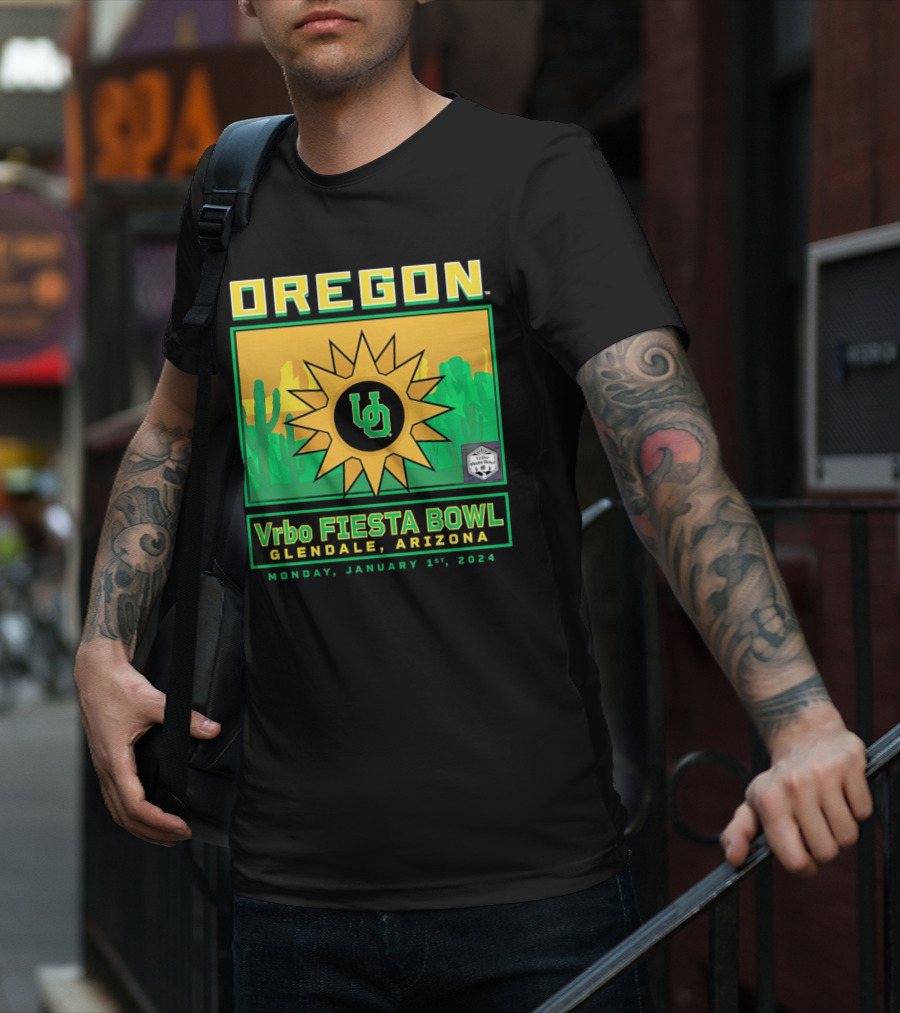 Oregon Ducks Vrbo Fiesta Bowl Glendale Arizona January 1st T-Shirt