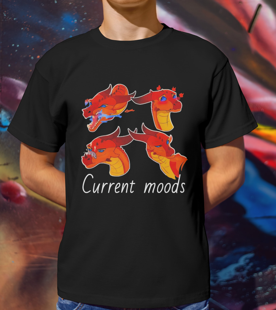 Current Moods Dragon Expressions Angry Happy Love Grumpy T-Shirt