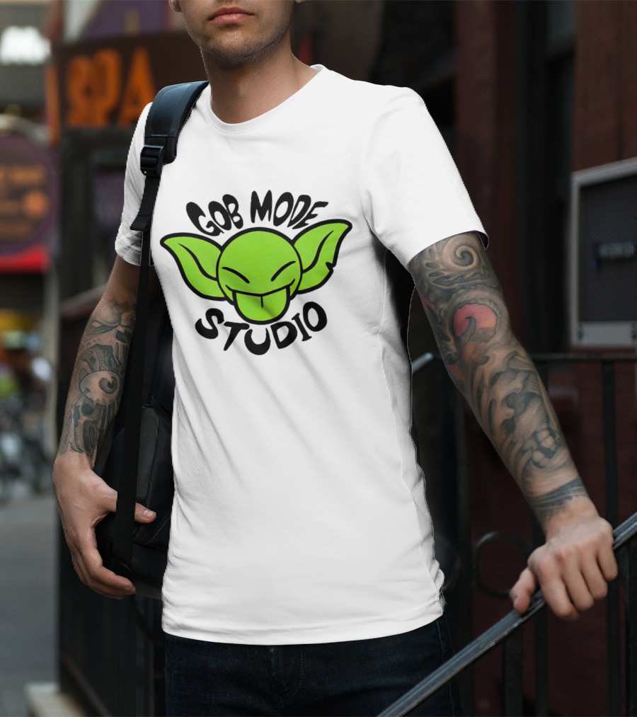 Gob Mode Studio Green Goblin Cartoon Face T-Shirt