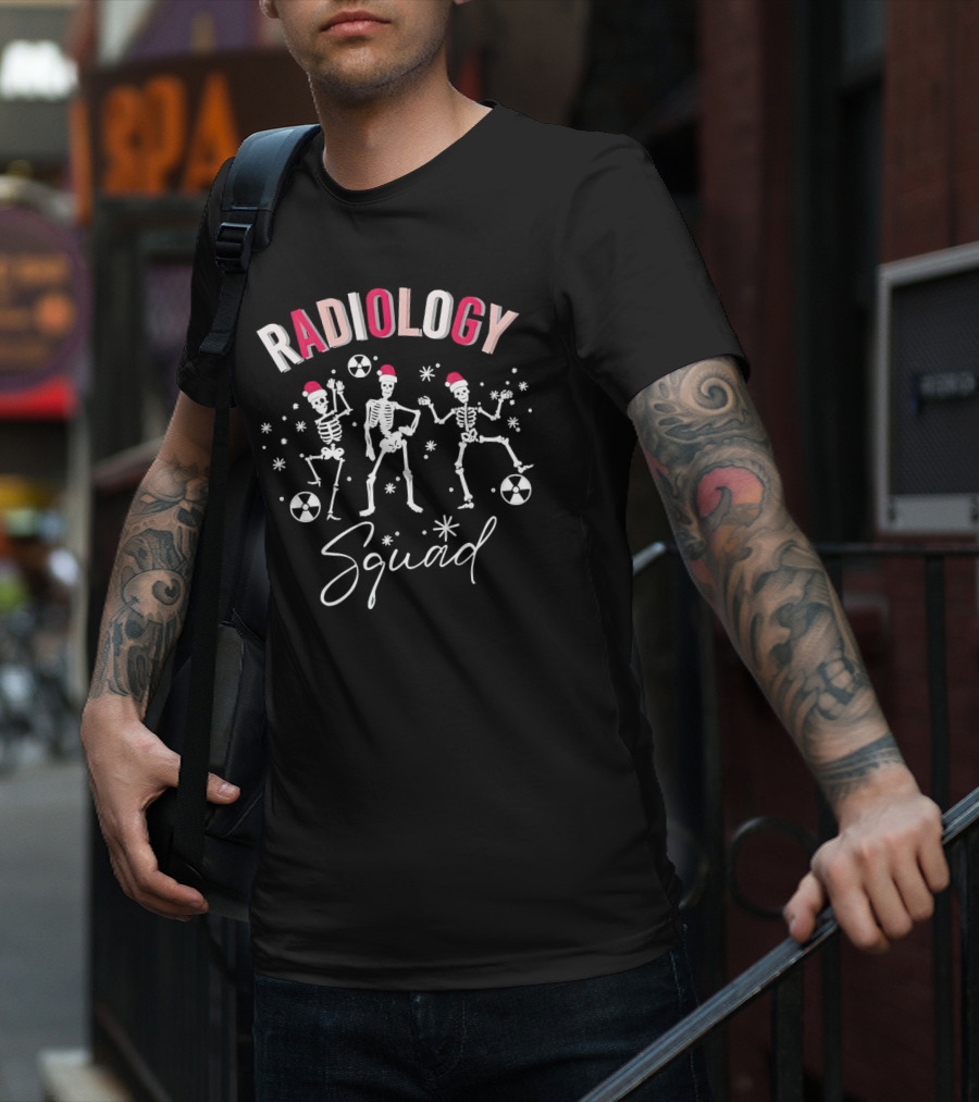 Radiology Squad Skeletons Christmas T-Shirt