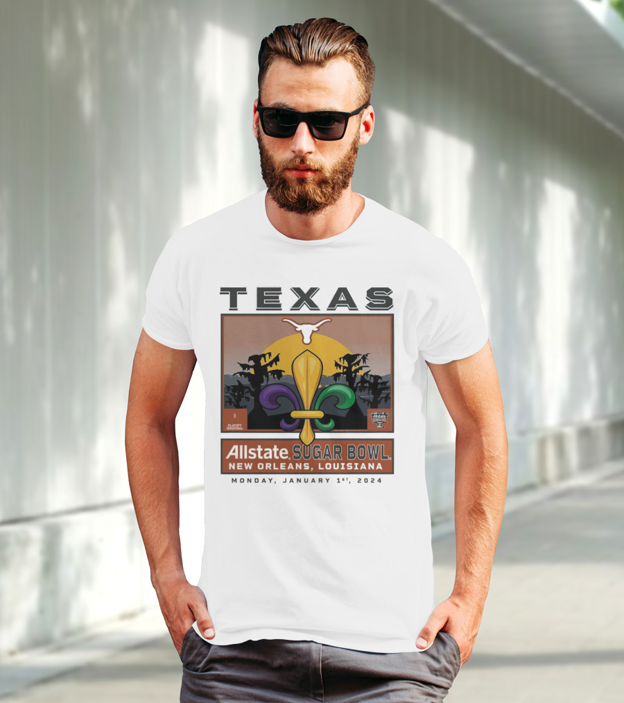 Texas Longhorns Allstate Sugar Bowl New Orleans January 1, T-Shirt