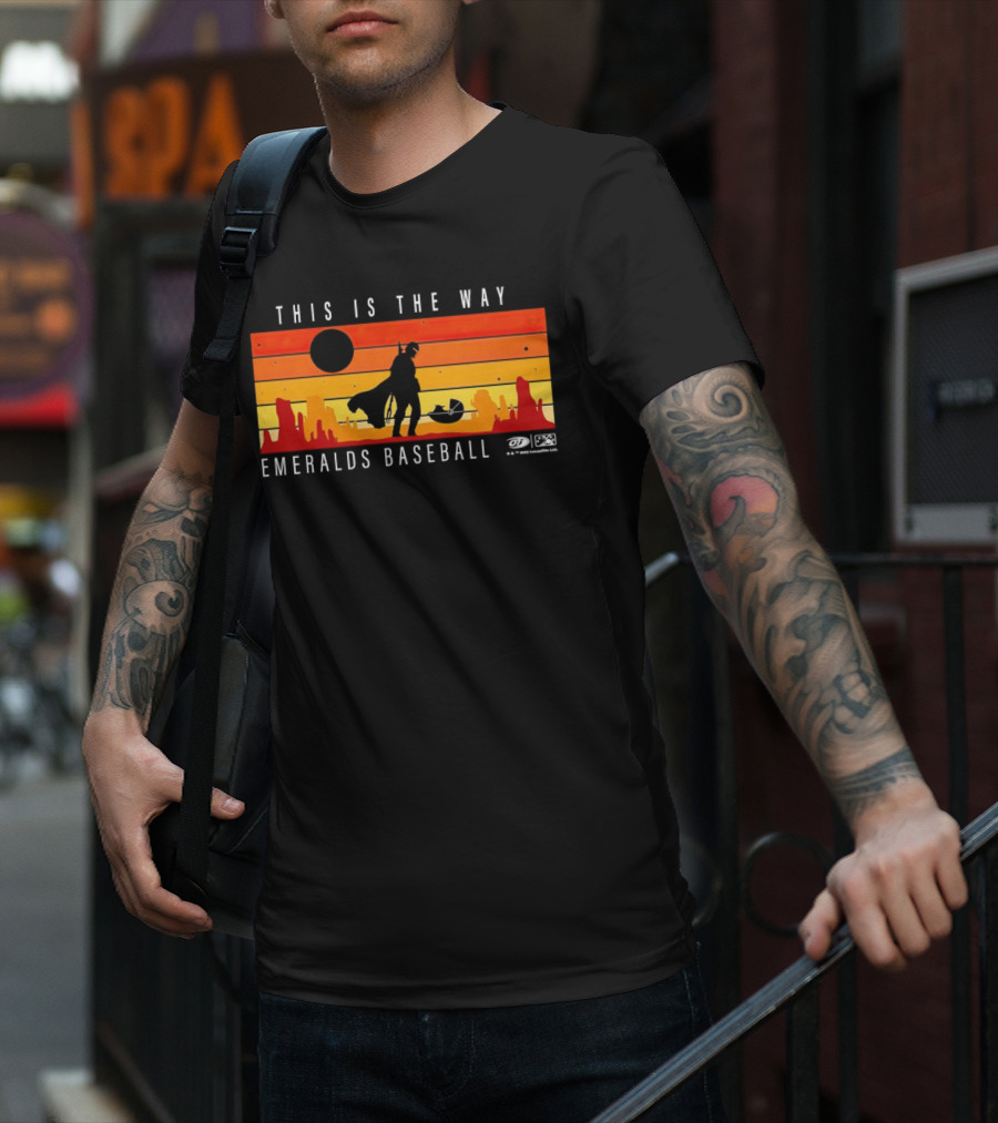 This Is The Way Eugene Emeralds Baseball Star Wars Mandalorian Sunset Scene T-Shirt