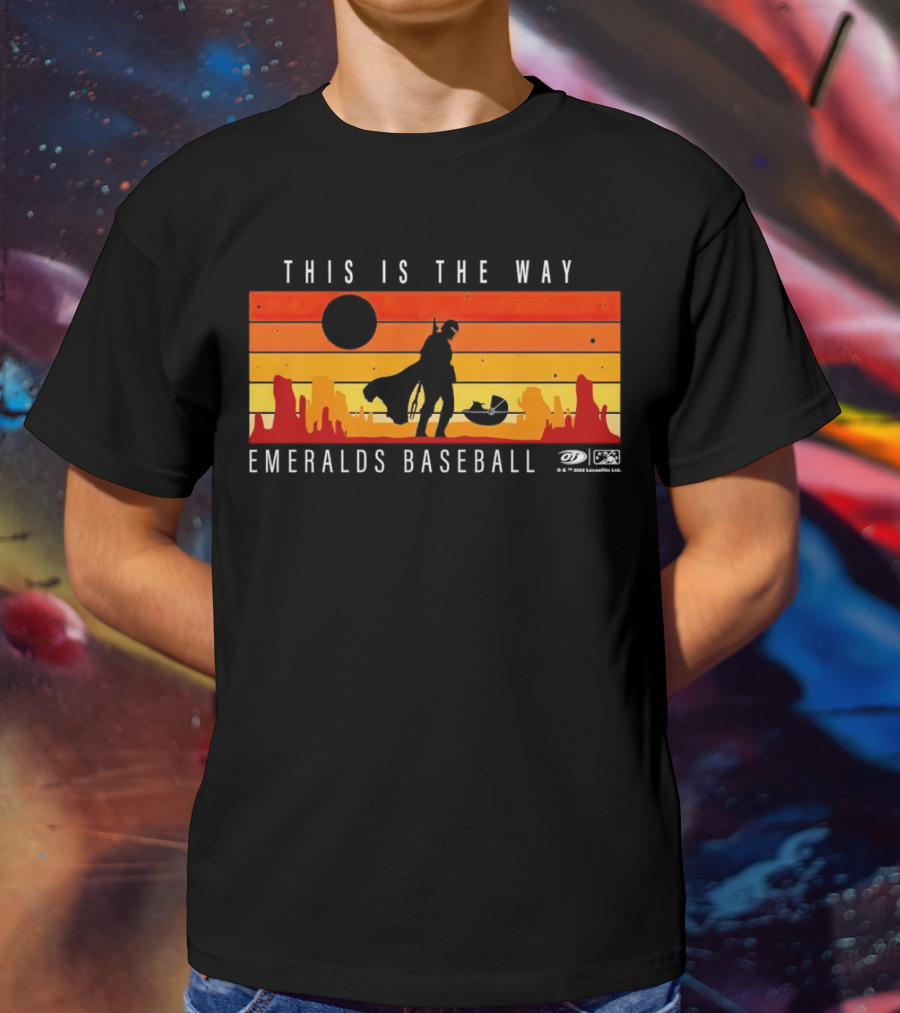 This Is The Way Eugene Emeralds Baseball Star Wars Mandalorian Sunset Scene T-Shirt