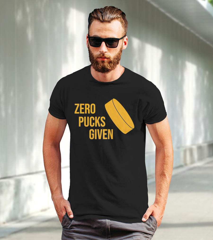 Zero Pucks Given Hockey Puck T-Shirt