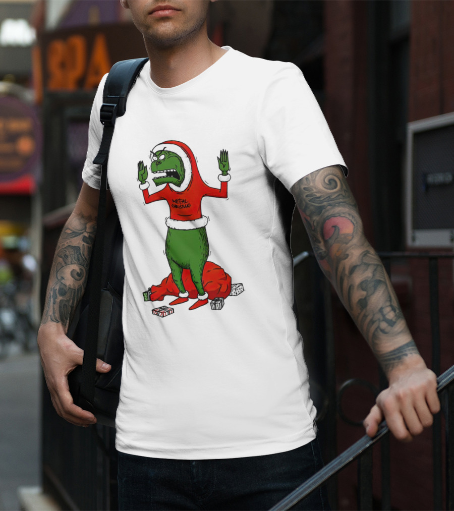 Grinch Cornholio Metal Christmas How The Grinch Stole Christmas T-Shirt