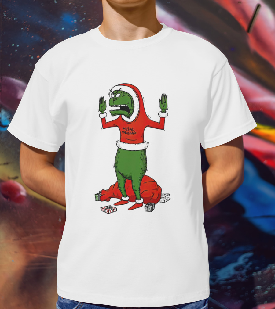 Grinch Cornholio Metal Christmas How The Grinch Stole Christmas T-Shirt